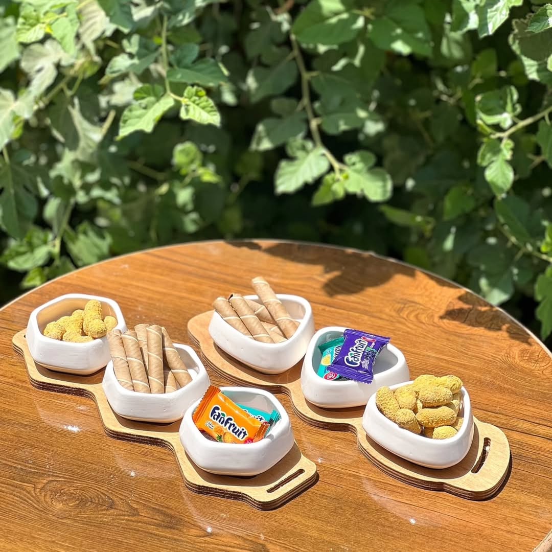 اردوخوری سه خانه سرامیکی زیره چوبی